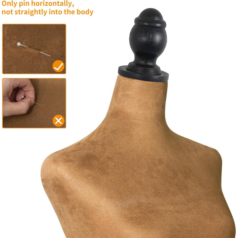 MeetingHome Adjustable 67" H Dress Form, Brown
