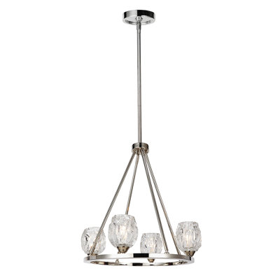 Tyne 4-Light Wagon Wheel Chandelier