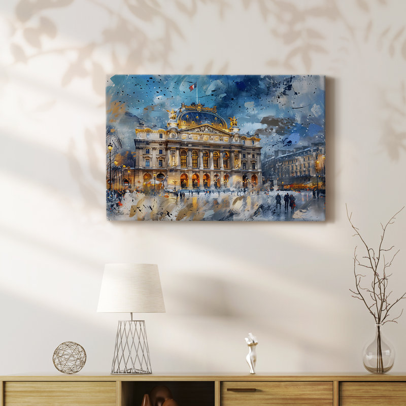 Paysages Cxx - Toile tendue avec châssis de qualité supérieure - Prêt à être accroché, H 24 po x l 36 po