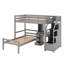 Lit mezzanine simple avec bureau, tablettes et tiroirs-1967148461