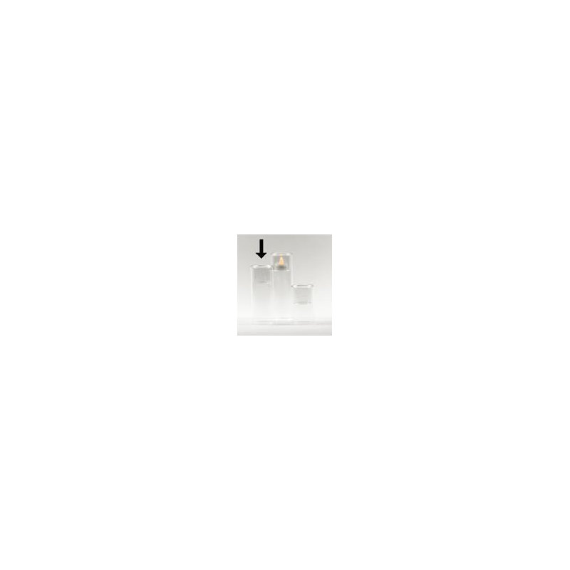 Glass Tabletop Tealight Holder, 6" H x 2" W x 2" D