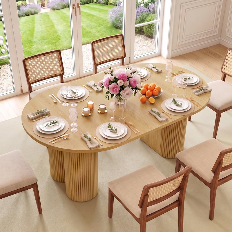 Table à manger extensible, Natural