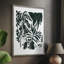 Encre Jungle II, reproduction encadrée - bois massif-1784439379