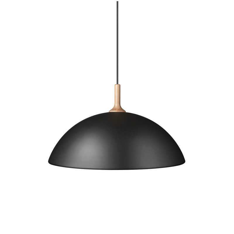 1 - Light Dome Pendant, Black/Nature