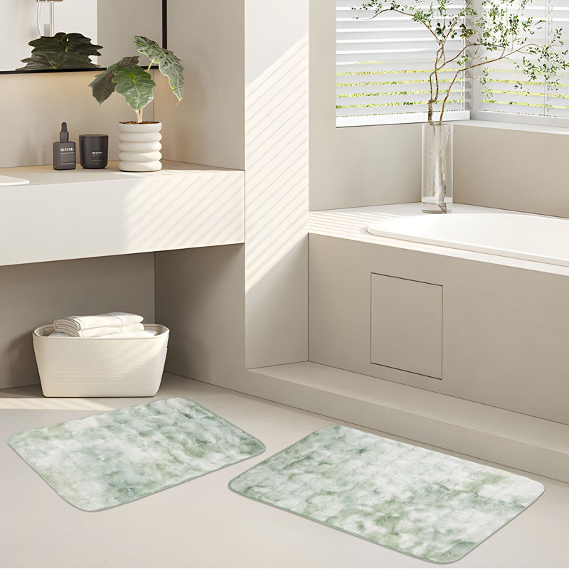 Tapis pour salle de bain Kylar, Sauge