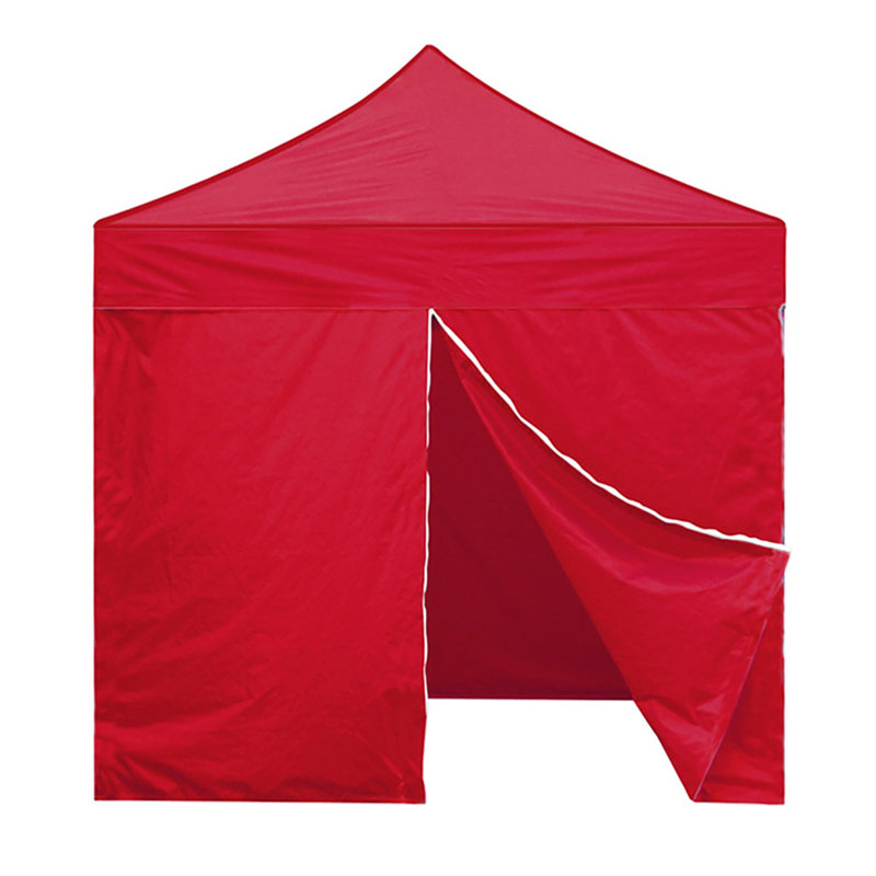 Amber-Lee 96 Ft. W x 180 Ft. D Steel Pop-Up Canopy, Red, 8ft x 8ft