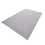Solid Wool Saree Silk Blend Rug