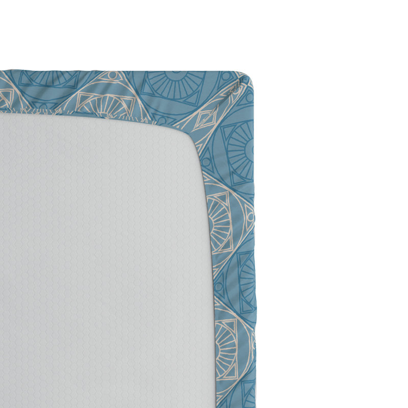 Microfiber Geometric Fitted Sheet, Full Fitted Sheet