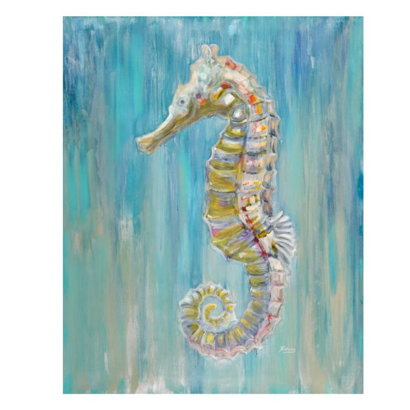 Hippocampe laissé par JP Kilkenny - impression, Plexi, L 24 po x H 30 po x P 1,5 po