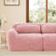 Modulaire rose à 3 places avec tissu, haute résilience 32d, aucun assemblage requis, fond antidérapant pour utilisation modulaire, mobilier de salon à base combinée