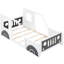 Lit plateforme classique en forme de voiture - Construit avec des portes en pin et des fenêtres pour une perspective charmante Matelas de support de rail à lattes-1589939001-1589939000