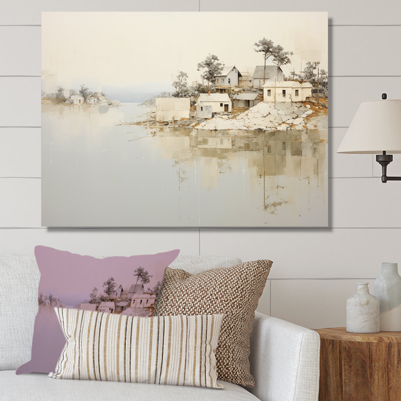 Lakehouse Tranquility sur toile, H 24 po x l 32 po x P 1 po, Toile tendue