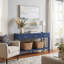Console de style campagnard U-Style 59,1 pouces avec 3 tiroirs et tablette de rangement inférieure-1253647792