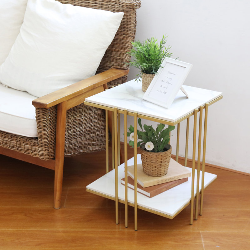 Ratesha Marble Top End Table