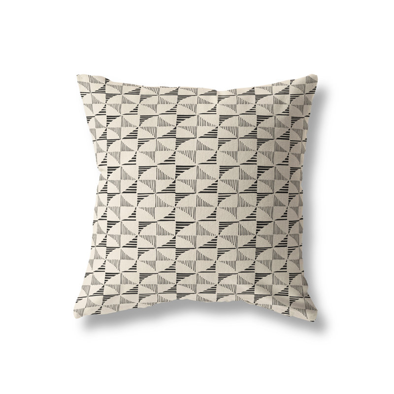 Housse et insert de coussin extérieur d'extérieur, Beige, L 15 po x H 15 po