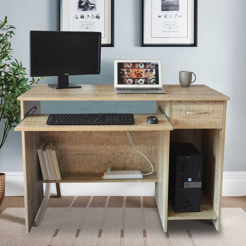 Bureau d'ordinateur l 44,9 po Depali, Chêne