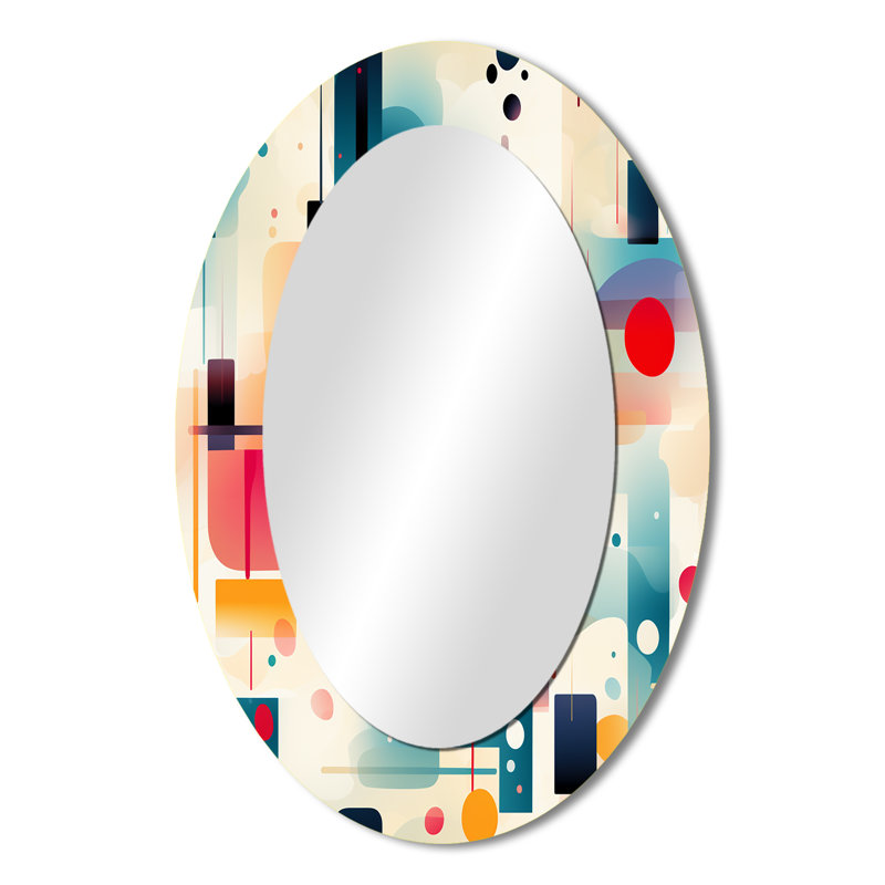 Tamesbury - Miroir mural moderne ovale, H 36 po x l 24 po