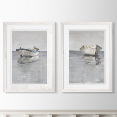 " Boat On The Horizon I " 2 - Pieces