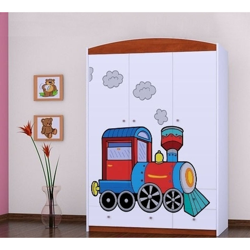 Buster 3 Door Wardrobe, Red