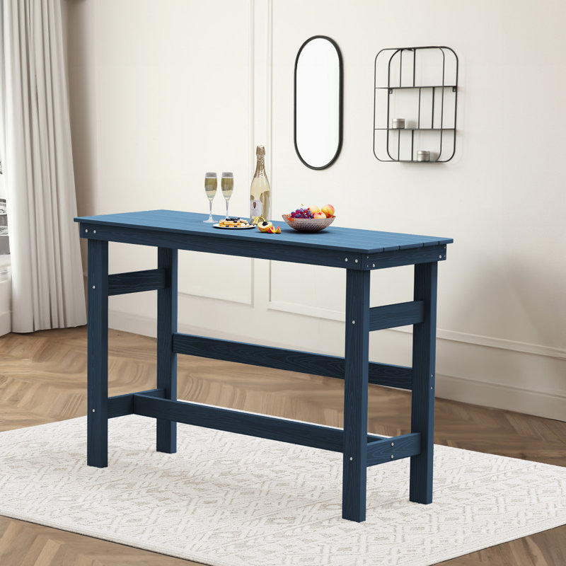 Raise Rectangular Outdoor Table, Navy