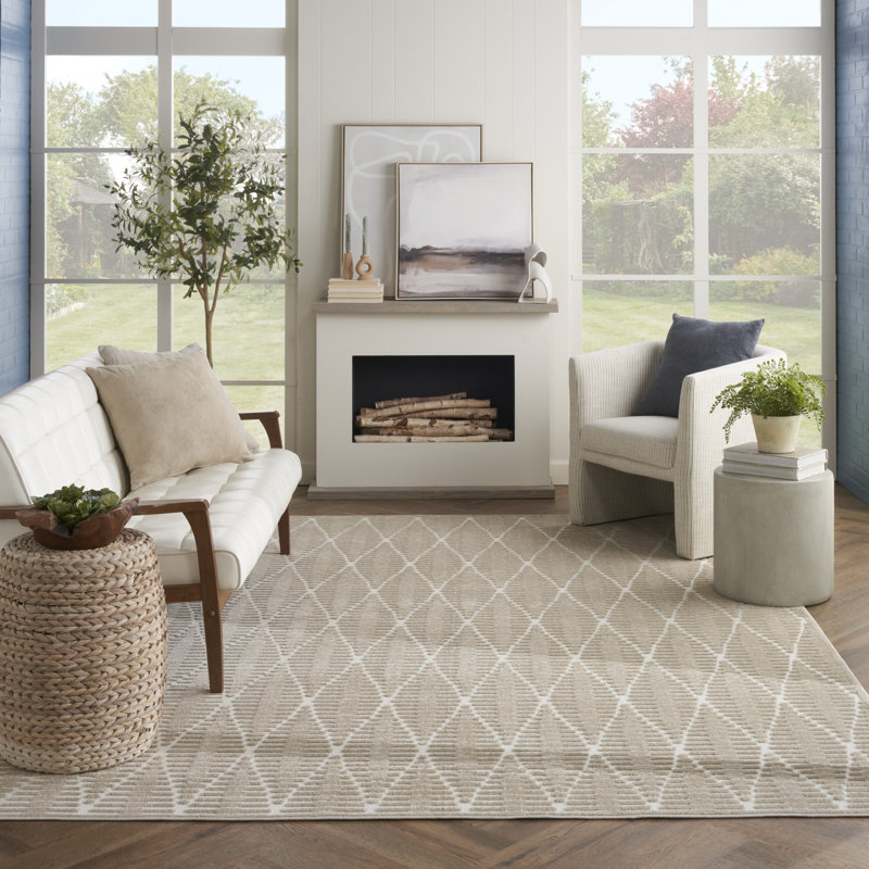 Tapis d'intérieur moderne Nourison, Rectangle 7 pi 10 po x 9 pi 10 po