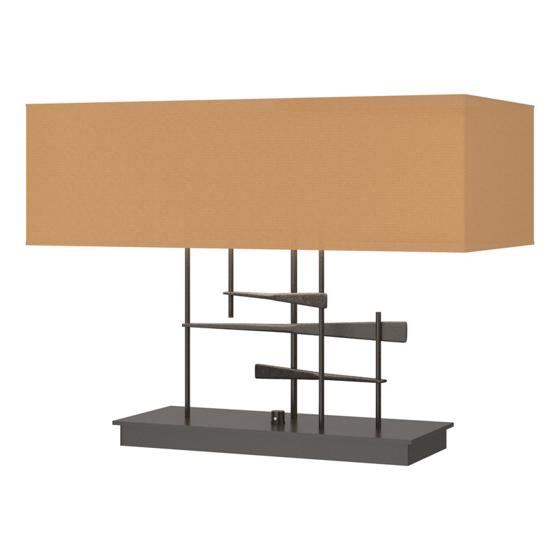 Cavaletti 15.3" Table Lamp, Natural Anna, Oil Rubbed Bronze