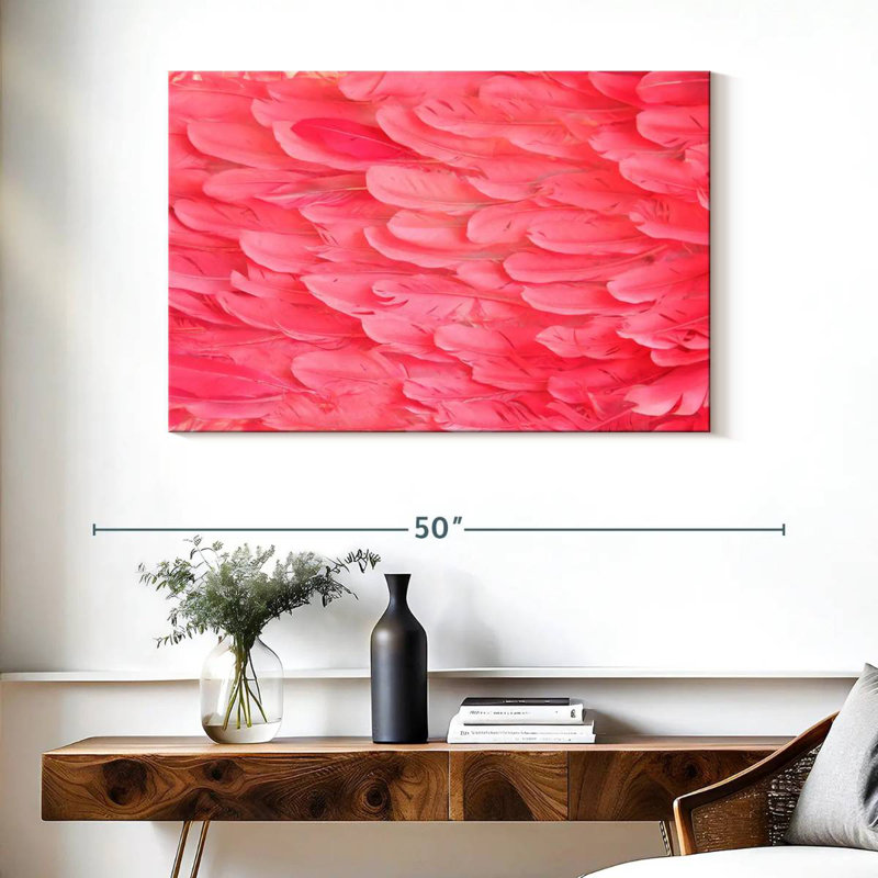 Plumes de flamant rose Crowle, H 26 po x l 39 po