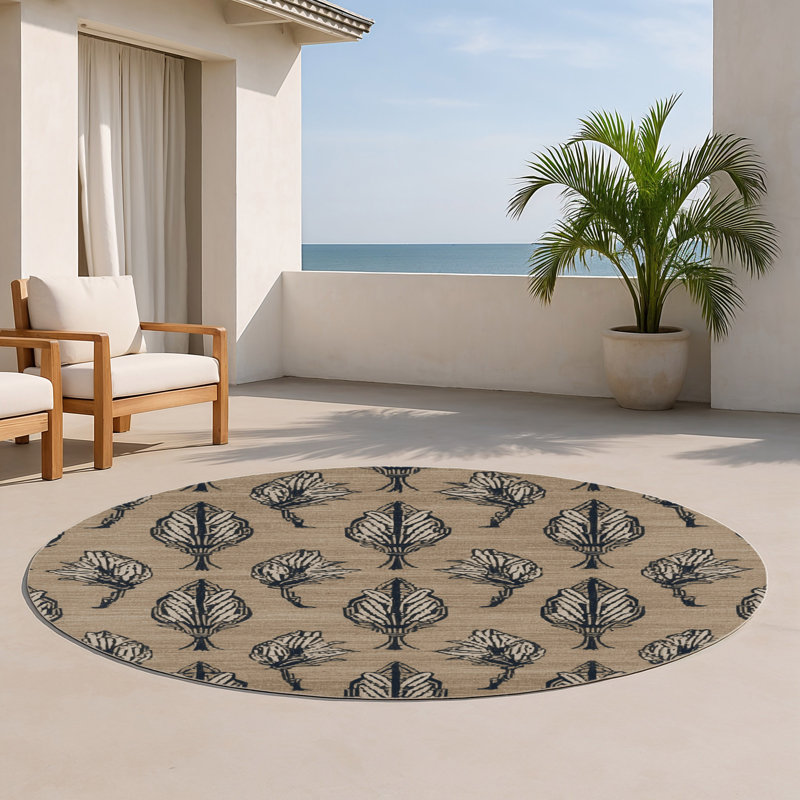 Tapis intérieur et extérieur ArtDeco, Rond 5 pi