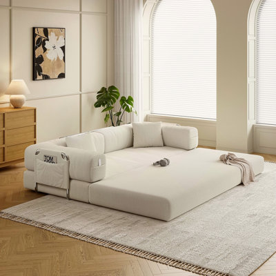 78.8Inch Belfin Modular Sectional Sofa, Convertible Pudding Block Sofa, Floor Standing Sofa Bed Arm Comfort Sofa Bed, Compression Sofa For Living Room And Bedroom -Corduroy Fabric