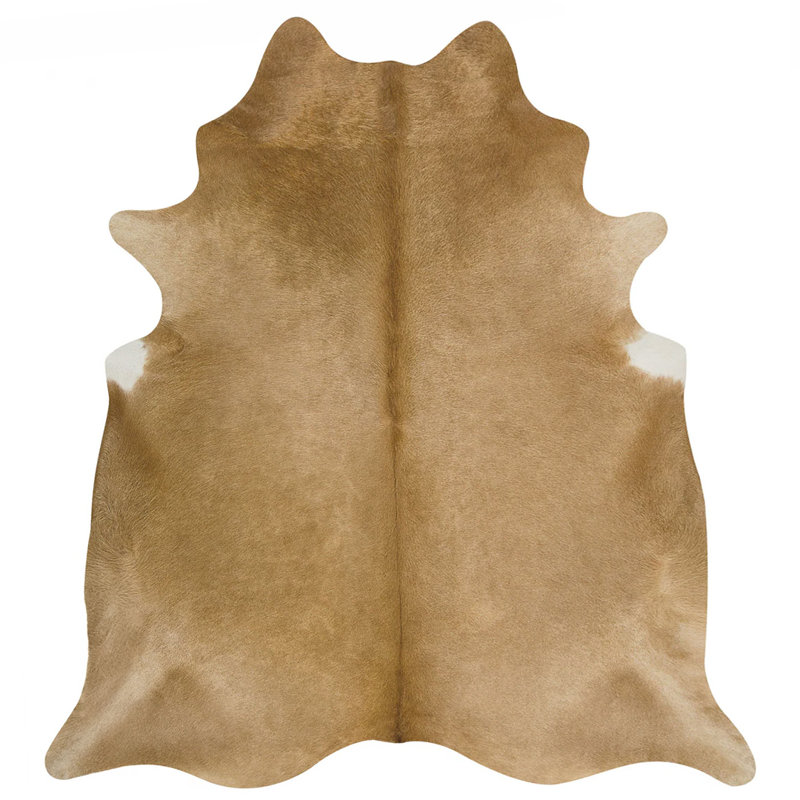 Guzik Palomino Cowhide Rug - Genuine Leather Rug, Nouveauté de 7 pi x 7 pi 6 po