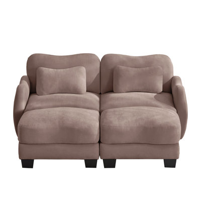 Canapé modulaire CloudLuxe avec repose-pieds et coussins lombaires ergonomiques
