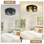 Plafonnier encastré industriel 3 lumières - Plafonnier en métal noir mat pour le couloir et le salon (12,6 po)-38456637
