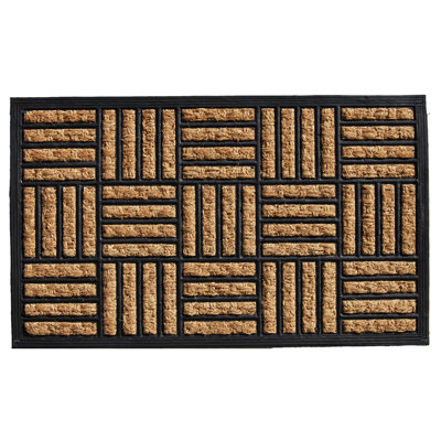 Haberman Non-Slip Striped Outdoor Doormat