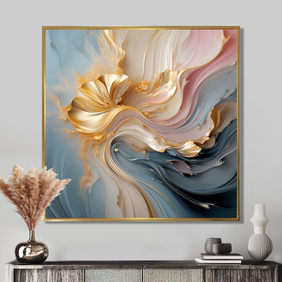 «Fluid Magnificence», art mural abstrait à l'encre liquide II