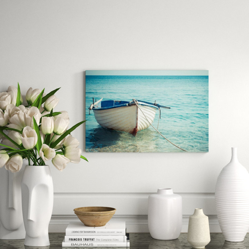 Maldives Shore II Print by Sofia Fox, 24" H x 36" W x 1.5" D, Glass Coat