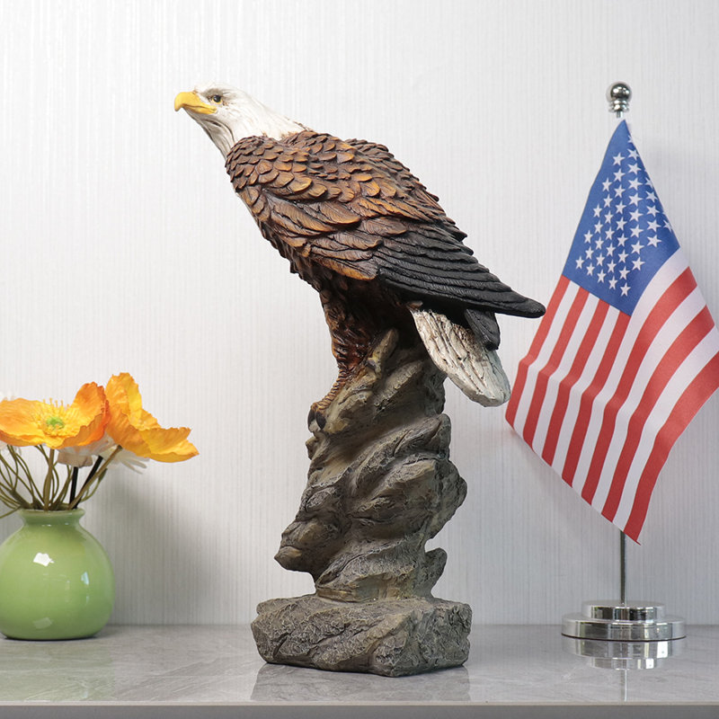Ornement statue aigle à tête blanche, hauteur de 8,66 pouces