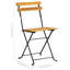 Chaise d'appoint de patio pliante en acacia