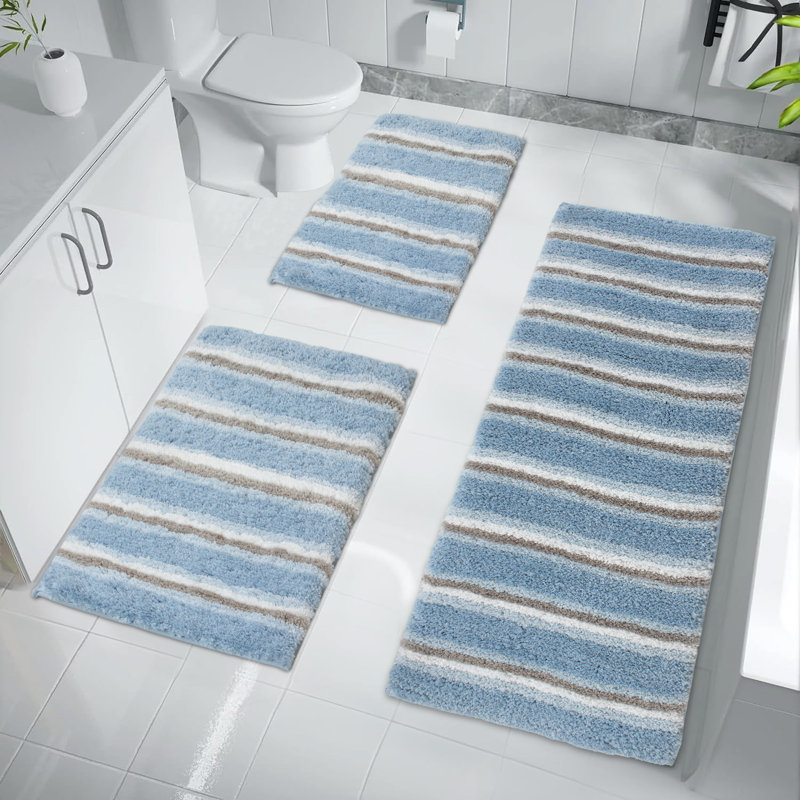 Amyr Non-Slip Bath Rug, Blue