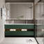 Meuble-lavabo flottant 60 po avec lavabo double, lumière DEL, armoire en chêne massif et plateau en faux marbre vert 60 po-1460127116