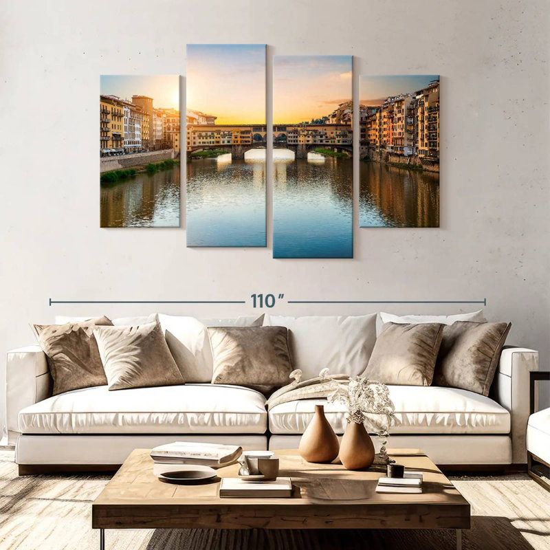 Lilie Ponte Vecchio Bridge, H 54 po x l 84 po