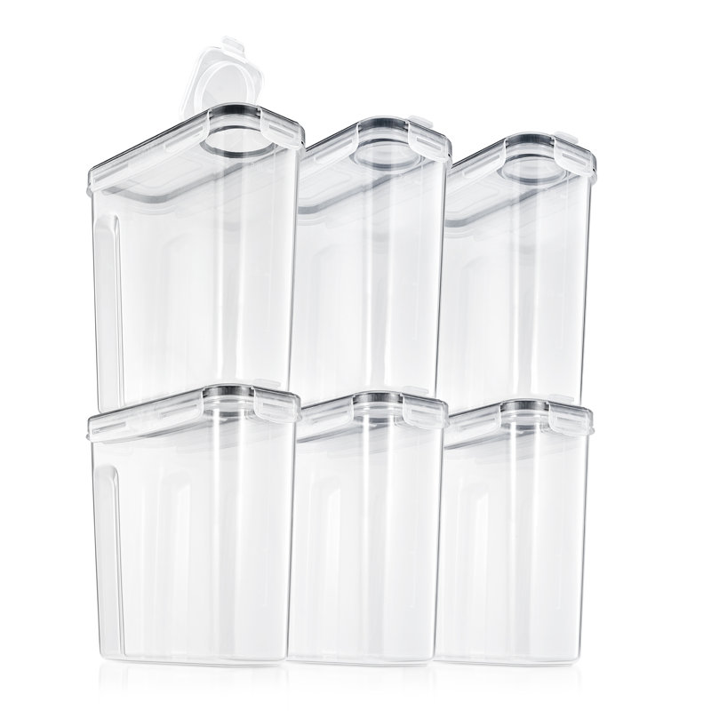 Distributeurs de nourriture sorbus hermétiques pour haricots, pâtes, céréales - paquet de 6 (2L / 8,4 tasses)