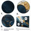  «Gold and Blue Marble Essence Magic III - Abstract Marble Multipanel Wall Art, ensemble