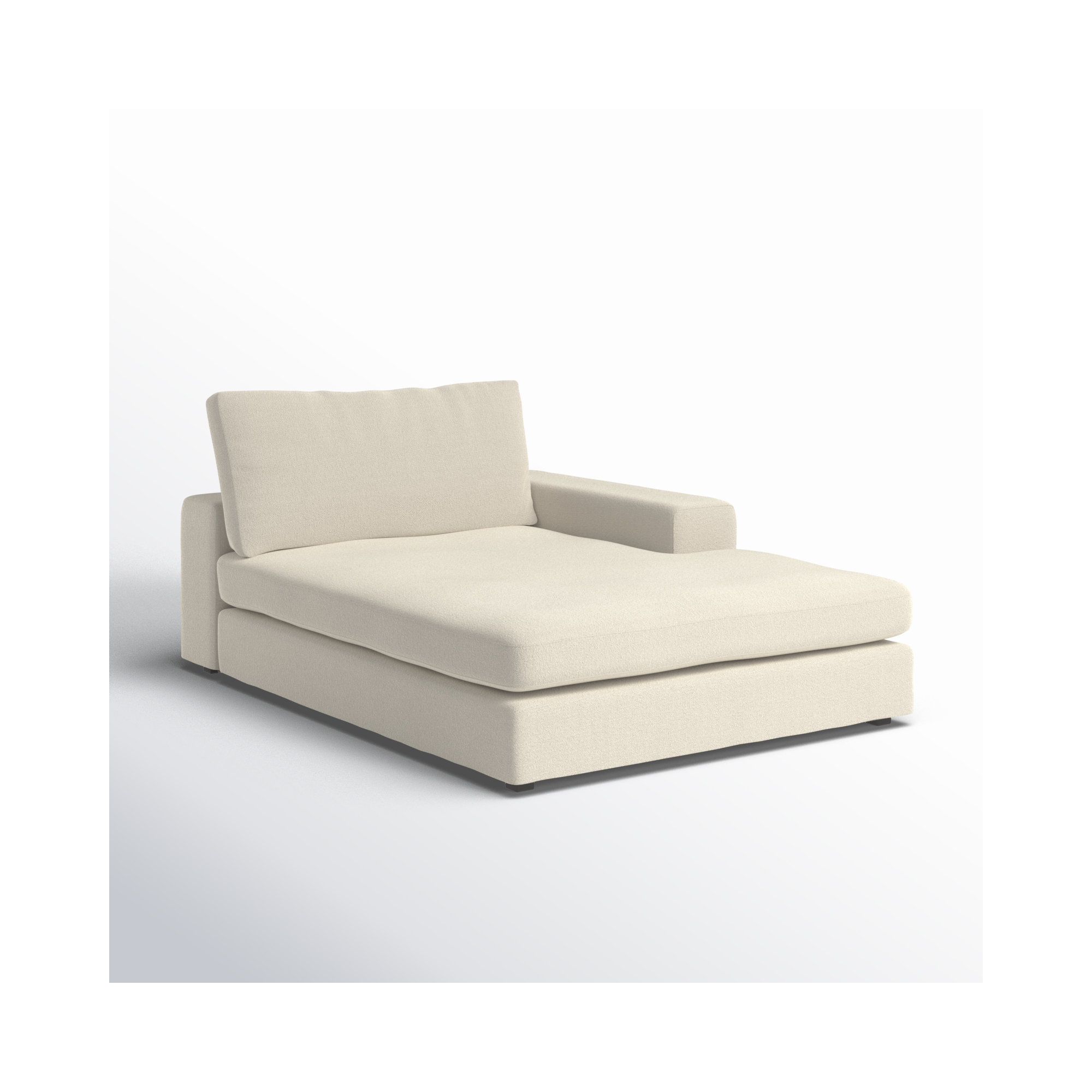Ojai Upholstered Chaise Lounge, Right Hand Facing, Beige