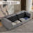 87" Modern Square Arm Upholstered Sofa with Hidden Storage Space-1644036232