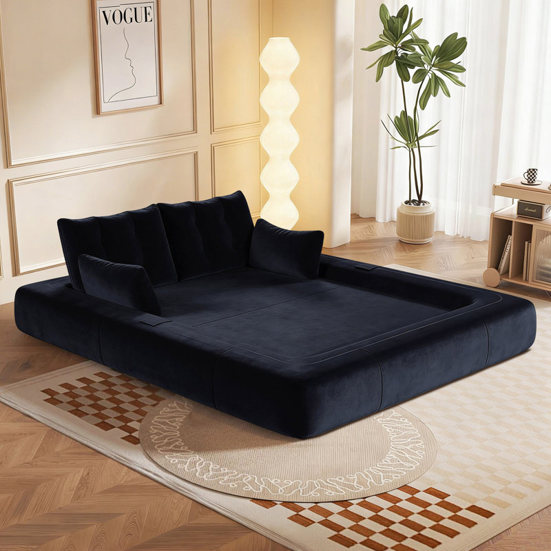 Canapé-lit à compression Boneless, Bleu très foncé