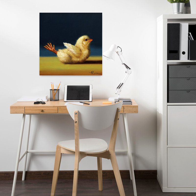 Yoga, poussin, criquet, art urbain contemporain, H 18 po x l 18 po