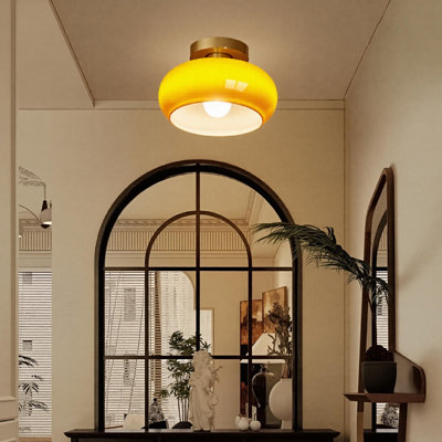 Verre semi-encastré jaune