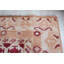 Coral Hand-Knotted Wool Linked Rosettes Geometric Modern Contemporary Carpet Rug-1644330389