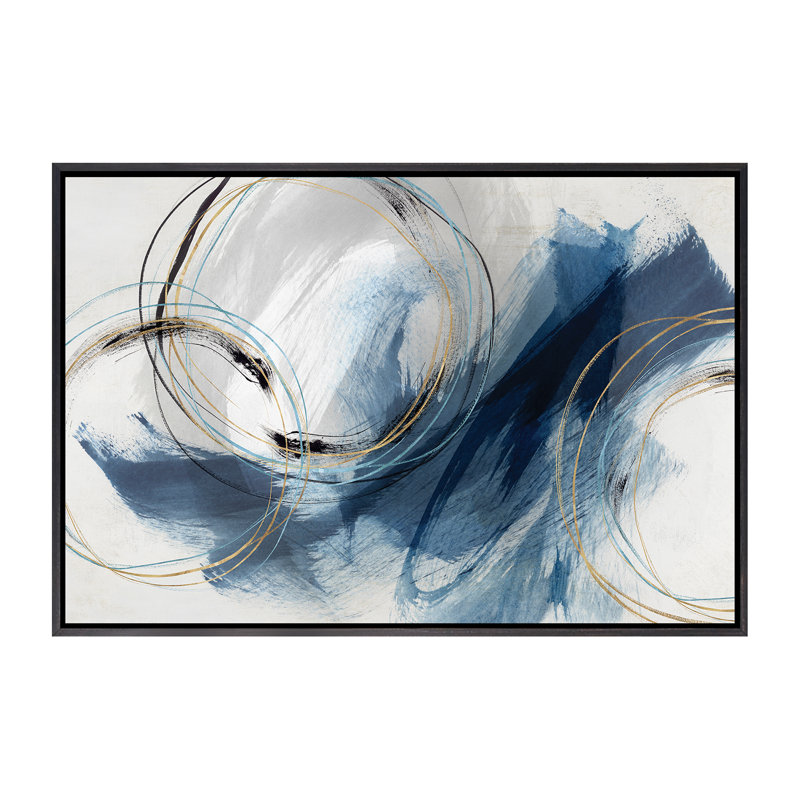 " Detour " by Isabelle Z, 26" H x 40" W x 1.5" D, Champagne Floater Framed Canvas
