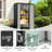 Outdoor Storage Cabinet Metal Garden Shed With 2 Adjustable Shelves 3 Layer Indoor& Outdoor Waterproof Vertical Storage Shed-118658549